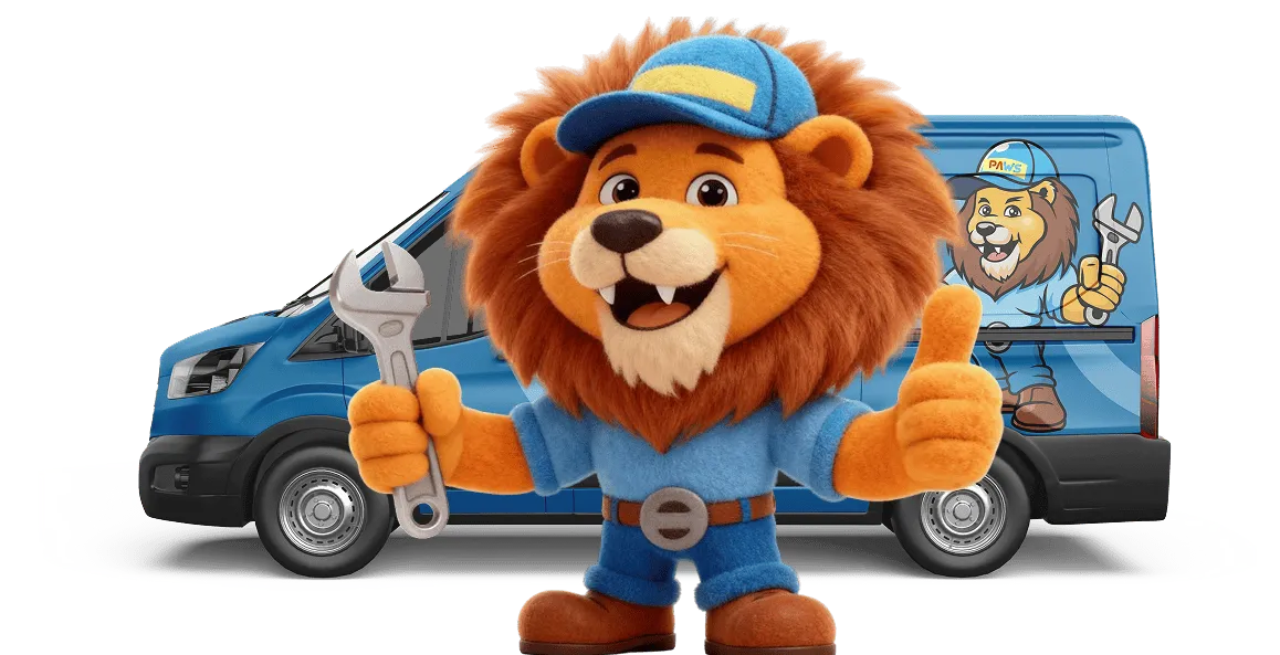 Perfect Air mascot and branded service van