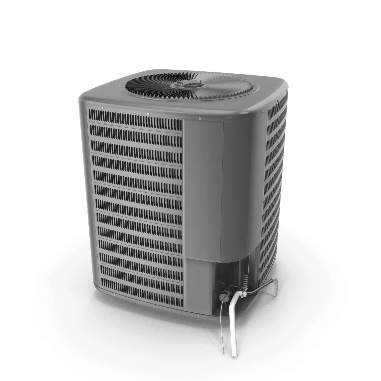 Modern, high-efficiency air conditioning unit.