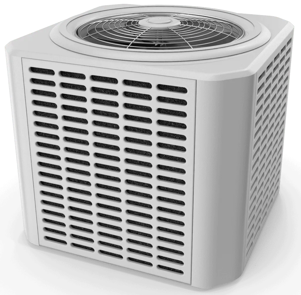 High-efficiency residential heat pump unit.