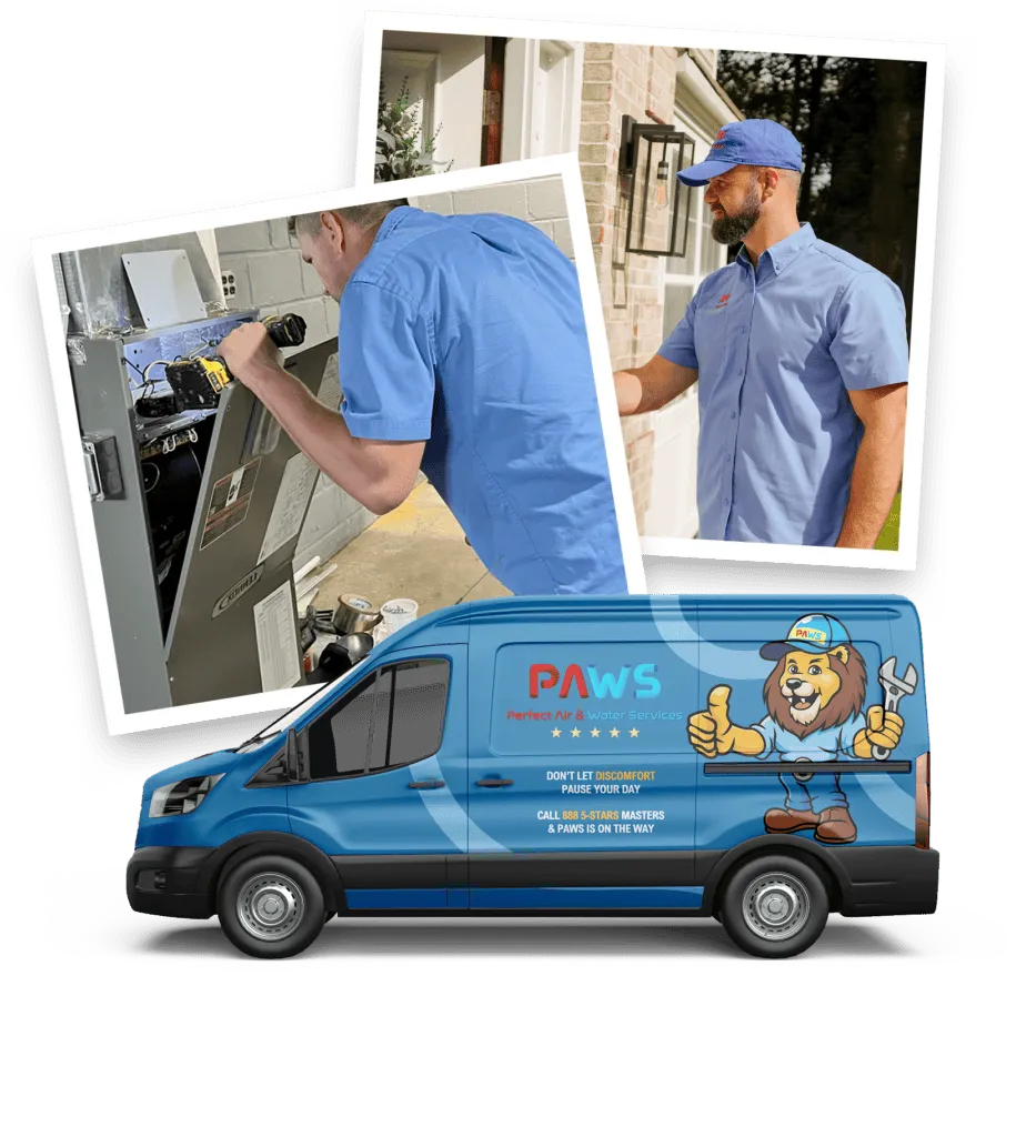 Furnace maintenance process illustration