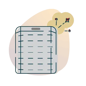 High-efficiency home air quality monitor with temperature and humidity controls.