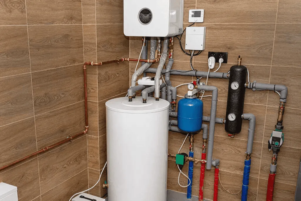 High-efficiency boiler and water heating equipment