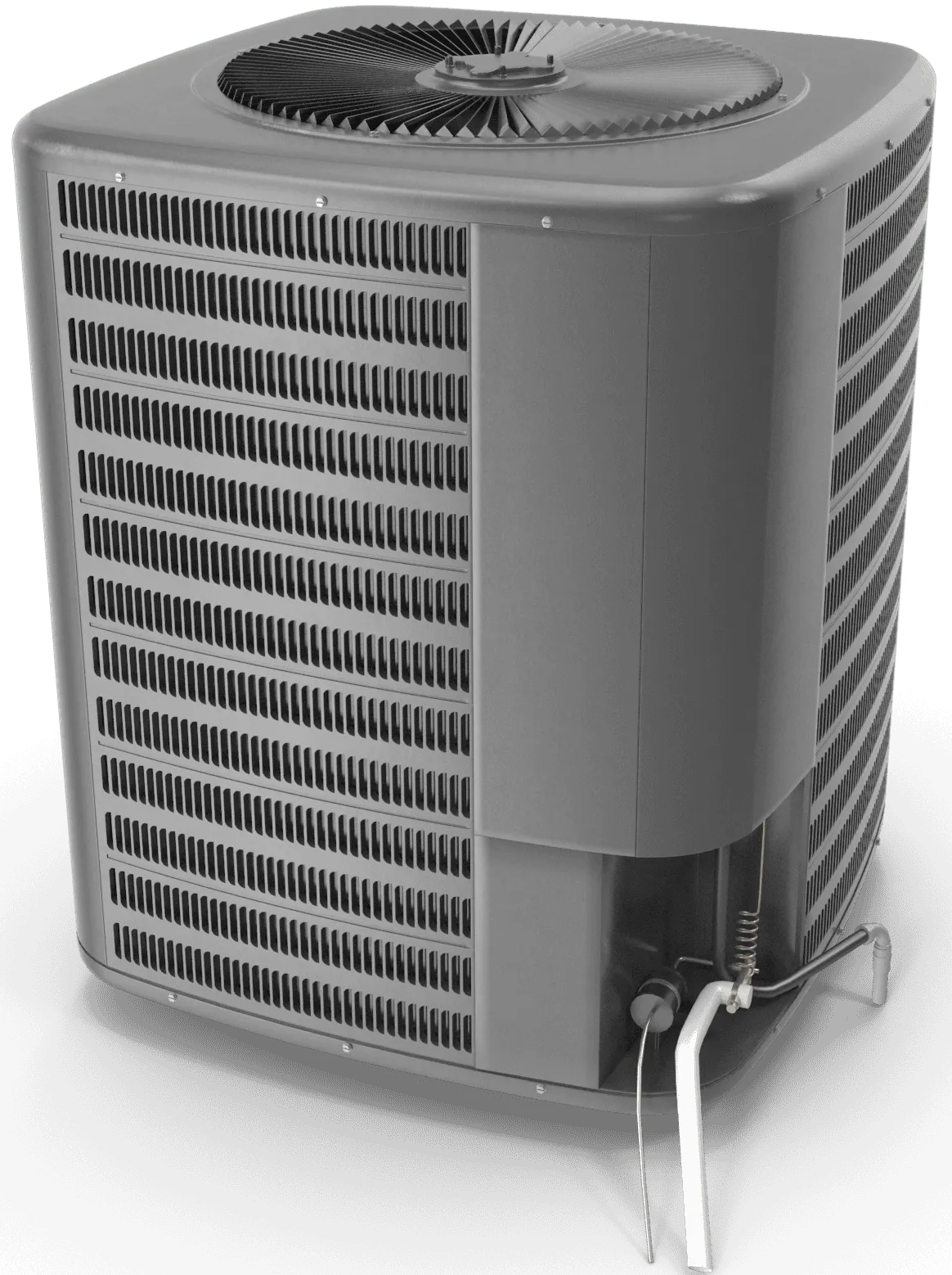 Clean AC condenser unit after professional cleaning service.