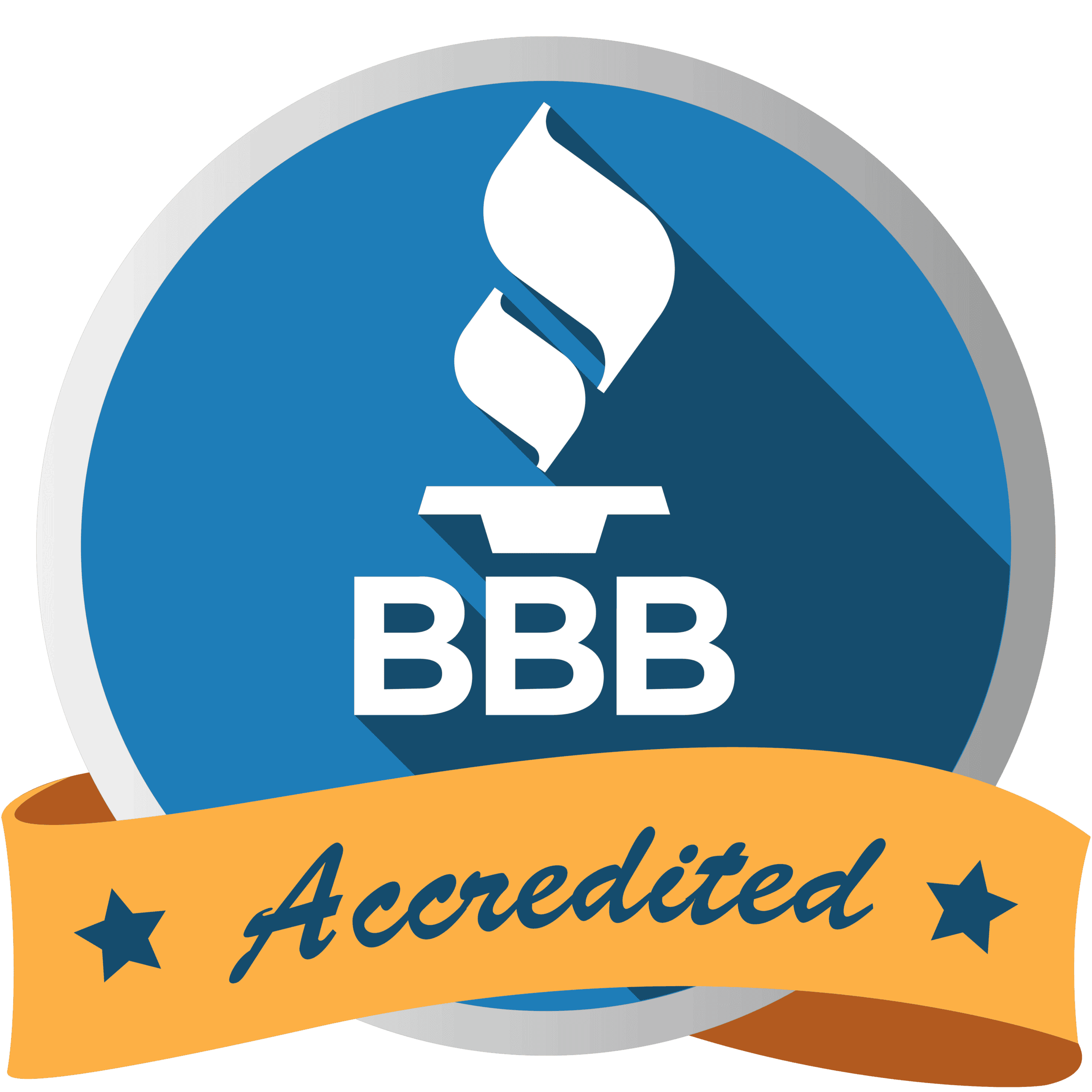 High-quality HVAC service logo with "BBB Accredited" badge for New Jersey homeowners.