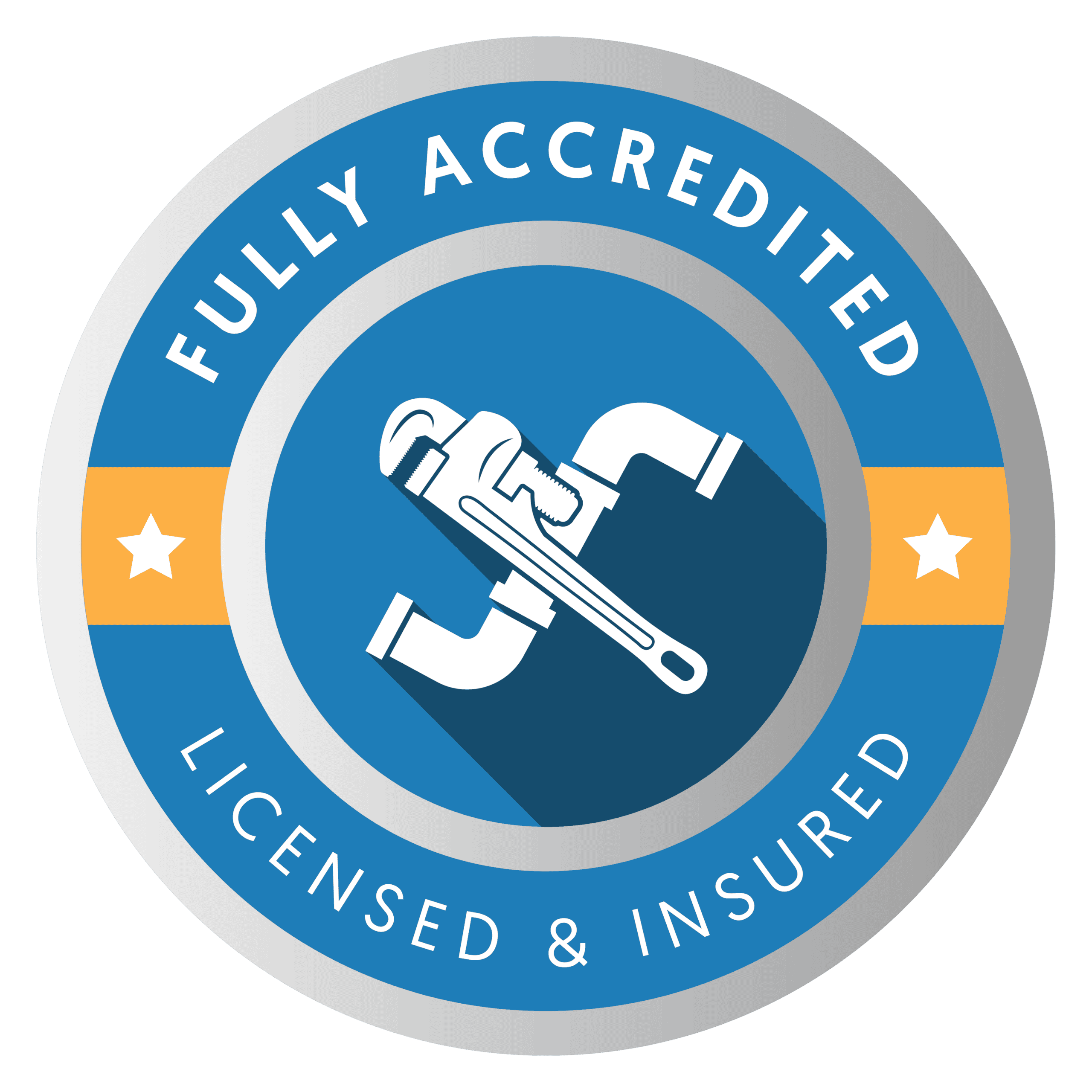High-quality HVAC service badge for licensed and insured technicians in New Jersey.