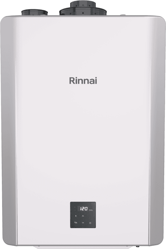 Rinnai tankless water heater for efficient hot water supply in homes and businesses.